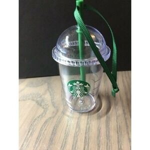 NEW 2015 starbucks christmas frappuccino cold cup tumbler ornament